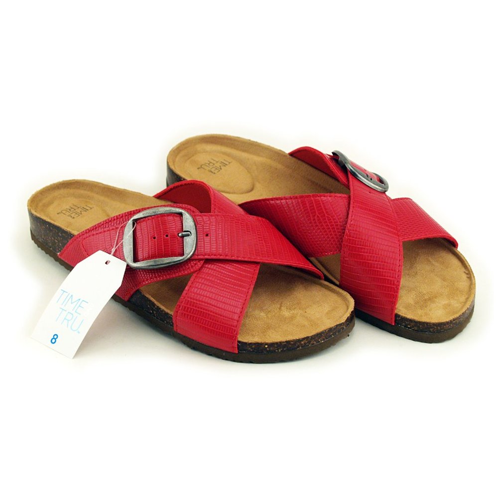 Women's Footbed Crossband Slide Sandals 8